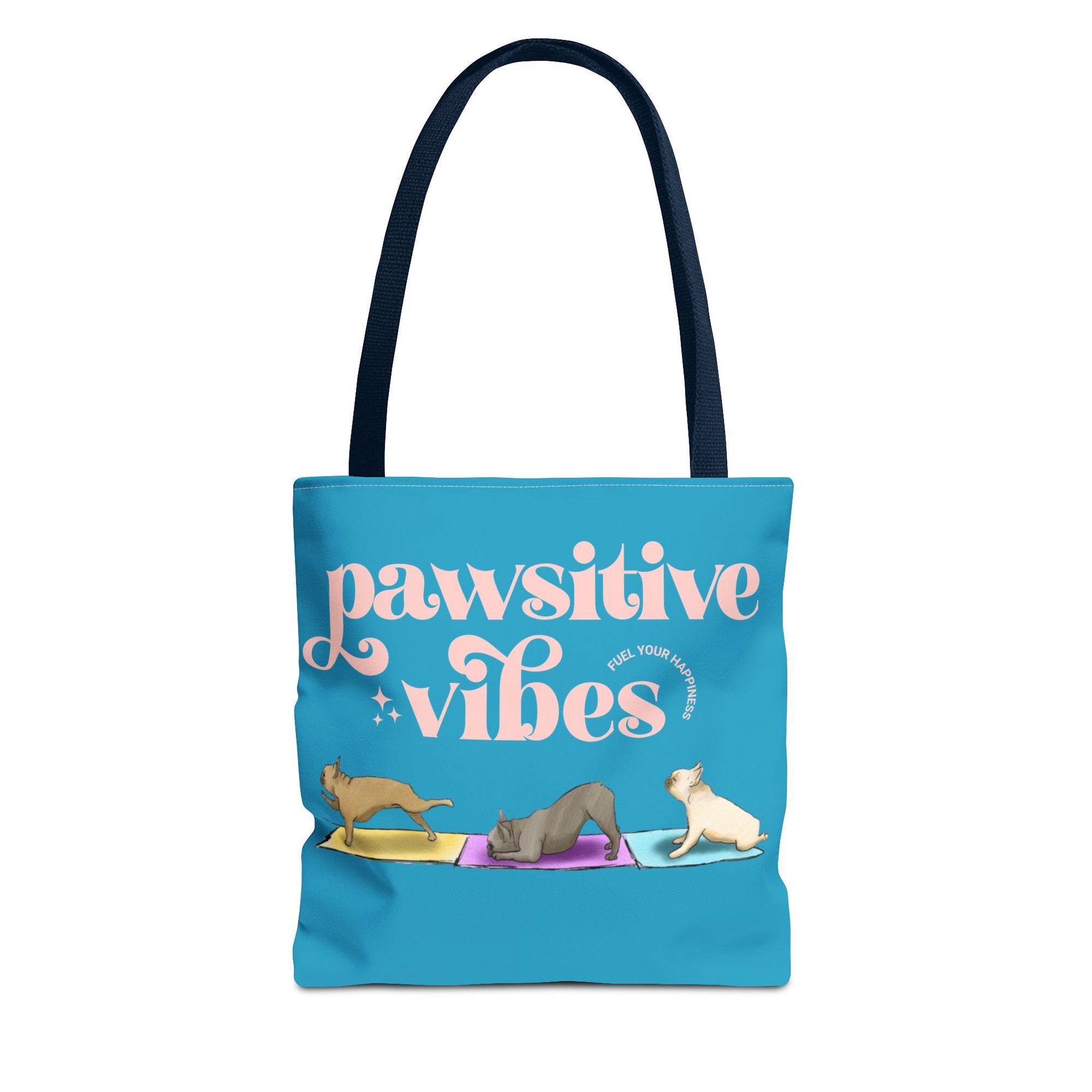 Pawsitive Vibes Tote Bag — Cute Yoga Dogs All-Over Print Tote