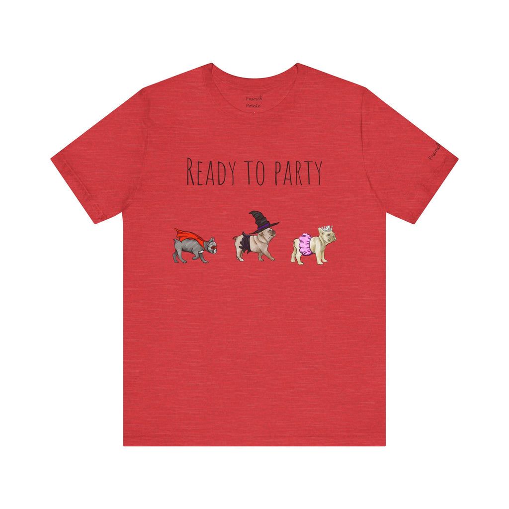 French Bulldog Ready To Party Halloween T-shirt