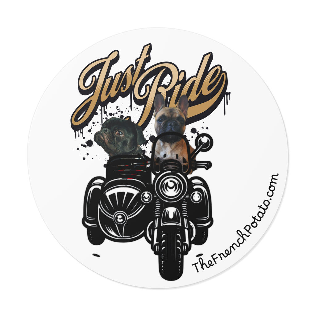 Frenchie + Pug Motorcycle Vinyl Stickers