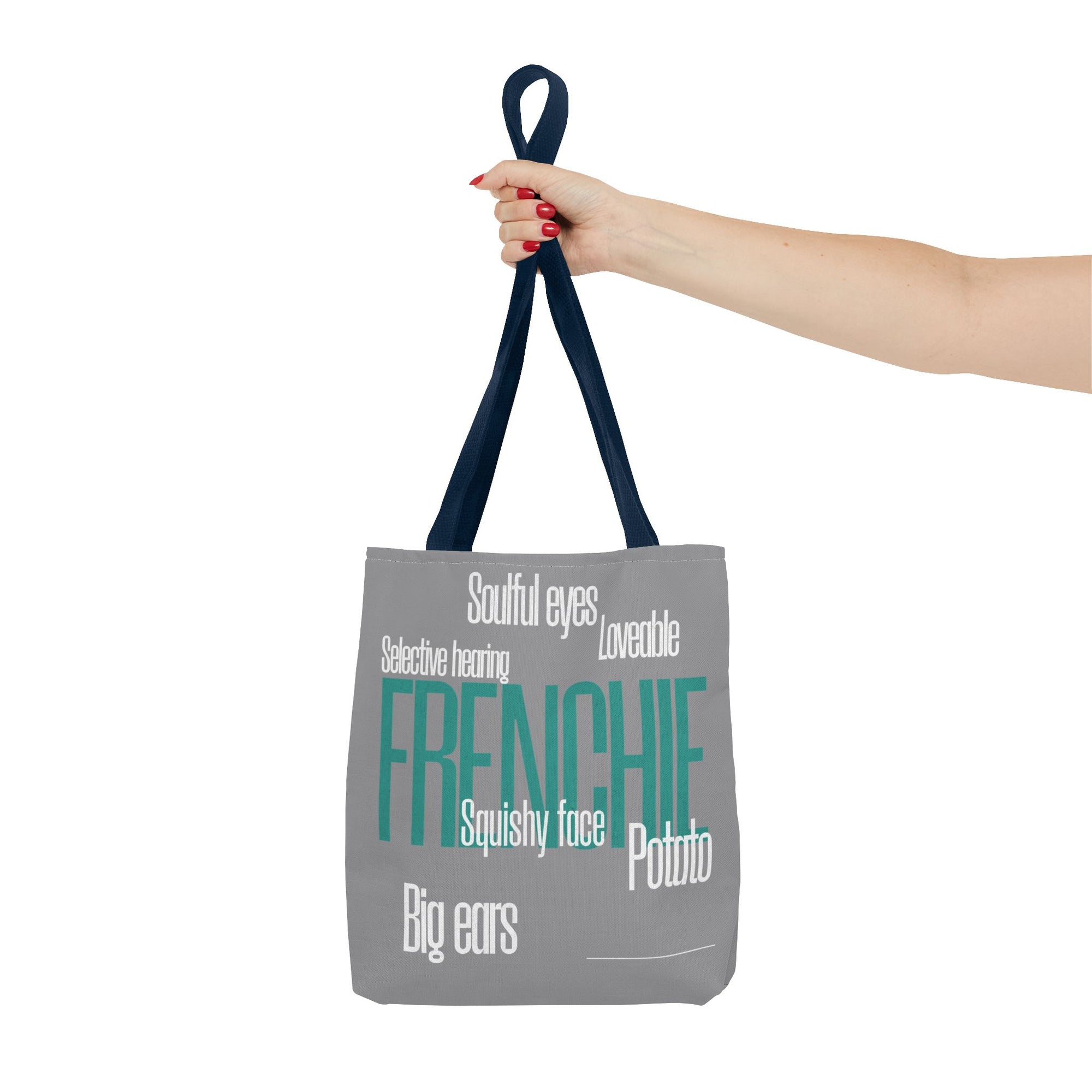 Frenchie Tote Bag- Grey