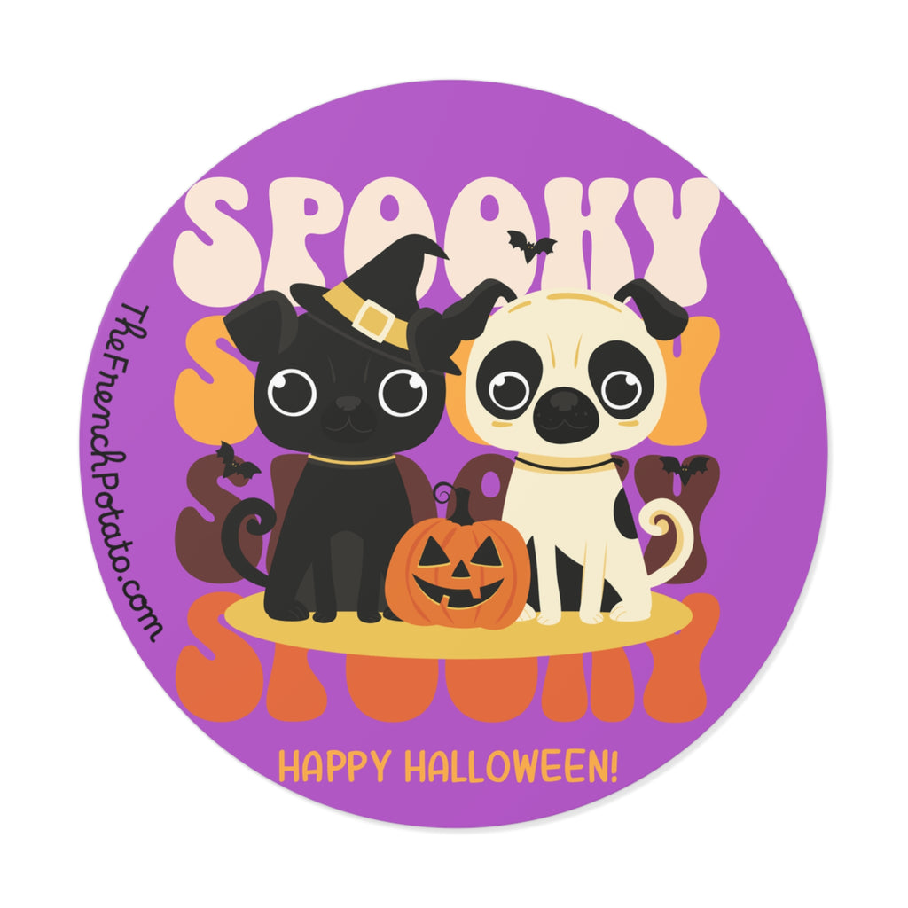 Halloween Pug dog Stickers, Spooky Dog Vinyls for Trick-or-Treat, Halloween Party Decor, Fall Festive Decorations, Cute Pet Gifts