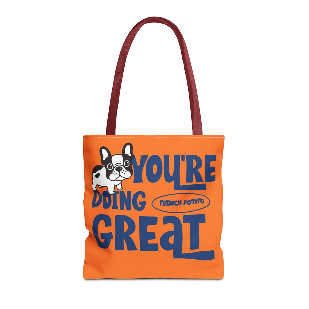 Orange Frenchie Potato Tote Bag, You Are Doing Great!