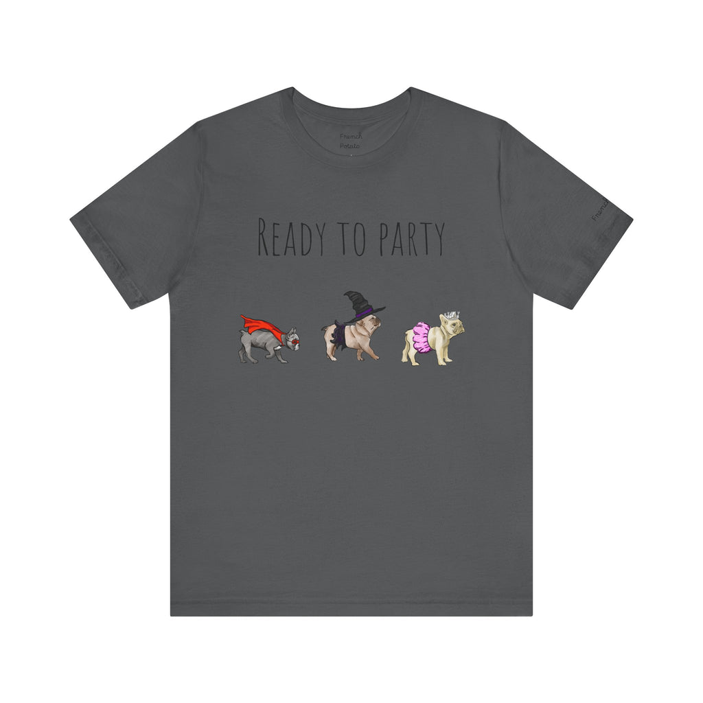 French Bulldog Ready To Party Halloween T-shirt