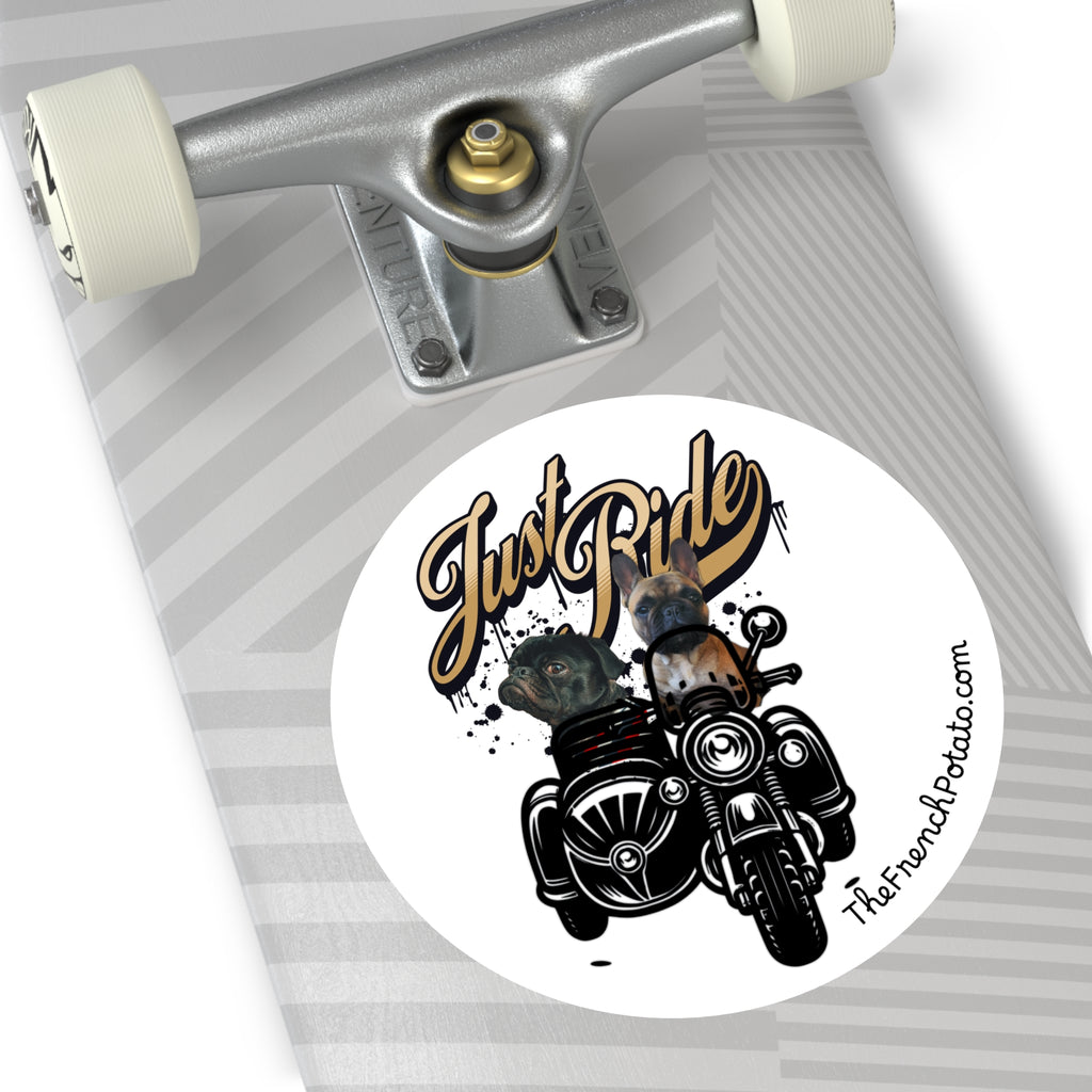 Frenchie + Pug Motorcycle Vinyl Stickers