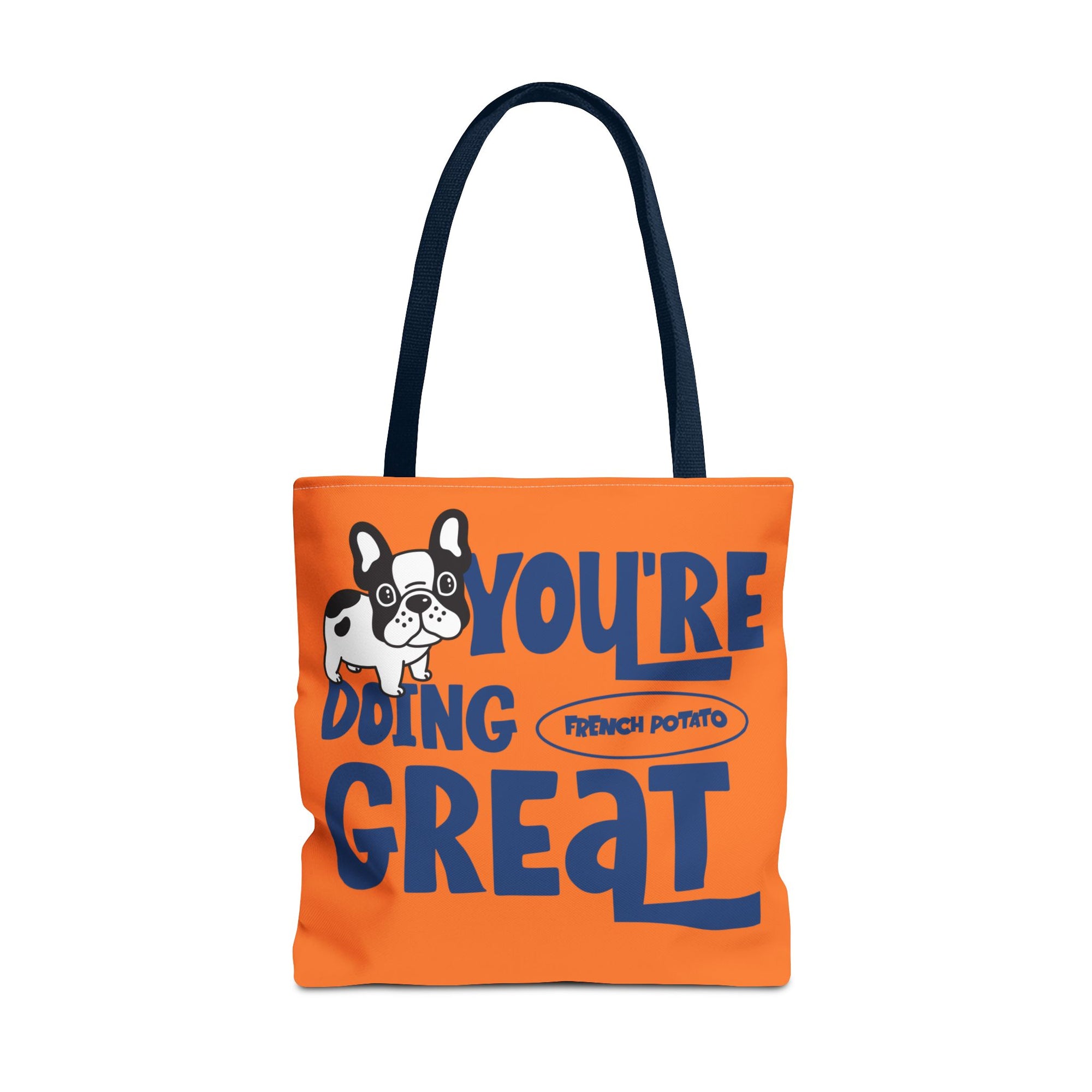 Orange Frenchie Potato Tote Bag, You Are Doing Great!