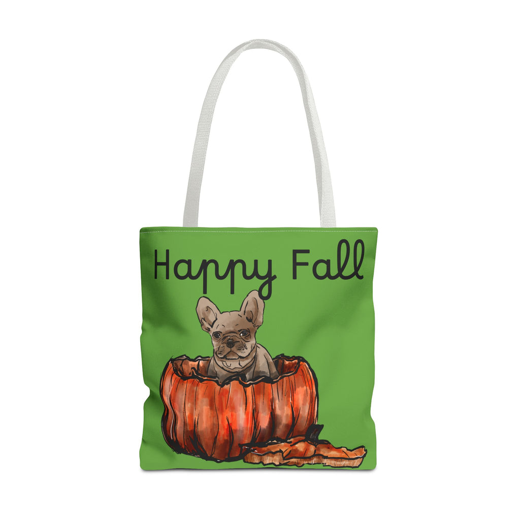 Happy Fall French Bulldog Tote Bag