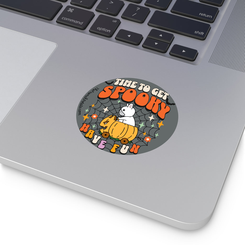French Bulldog Halloween Pumpkin Vinyl Sticker