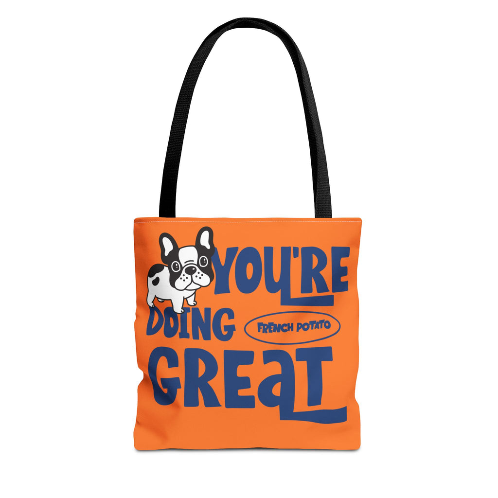 Orange Frenchie Potato Tote Bag, You Are Doing Great!
