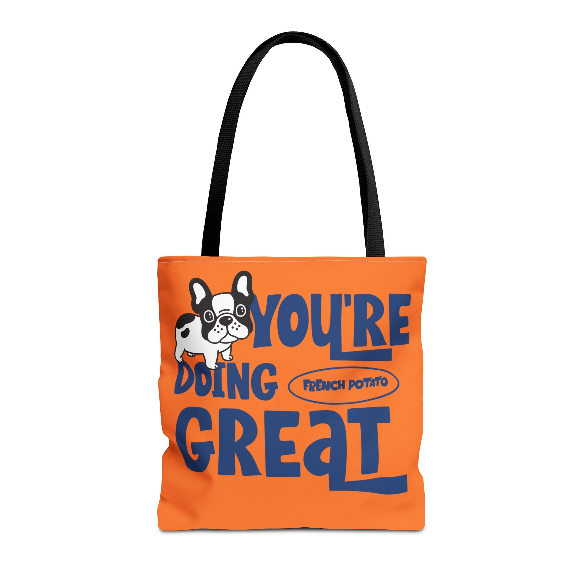 Orange Frenchie Potato Tote Bag, You Are Doing Great!