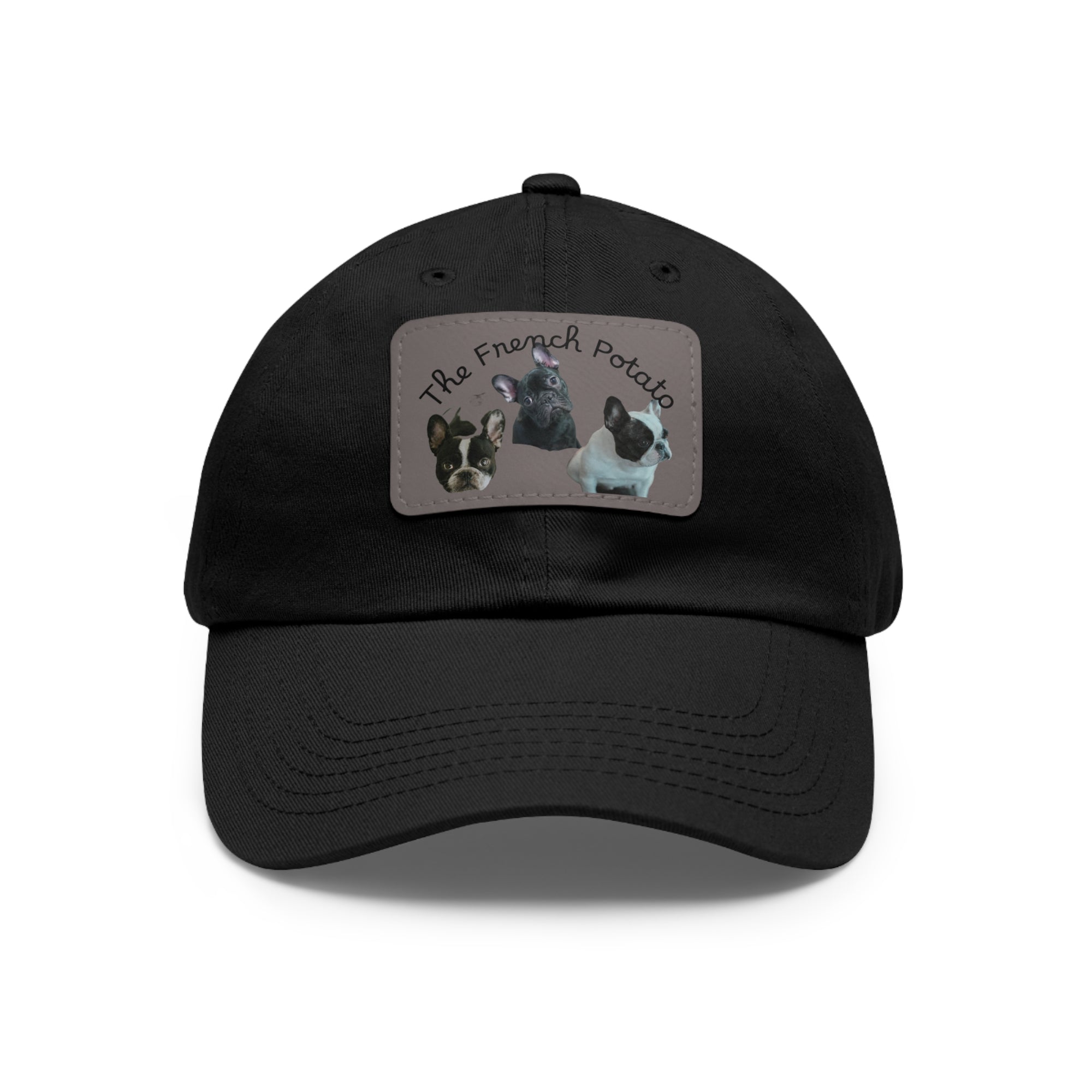 French Bulldog Hat with Leather Patch