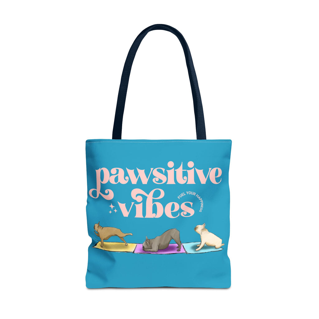 Pawsitive Vibes Tote Bag — Cute Yoga Dogs All-Over Print Tote