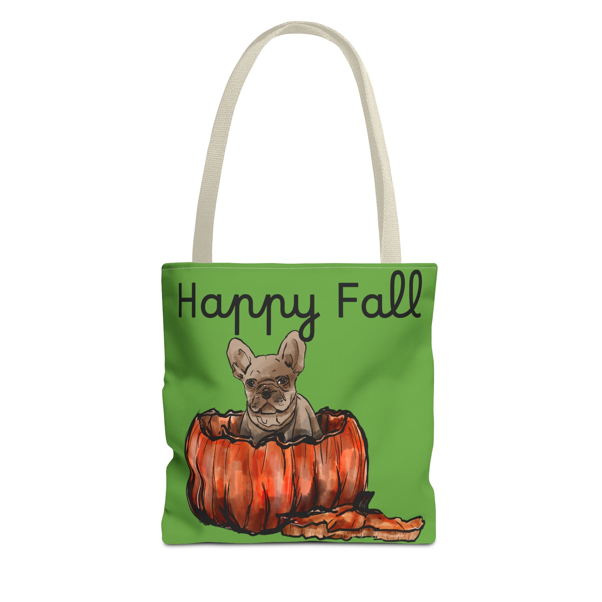 Happy Fall French Bulldog Tote Bag