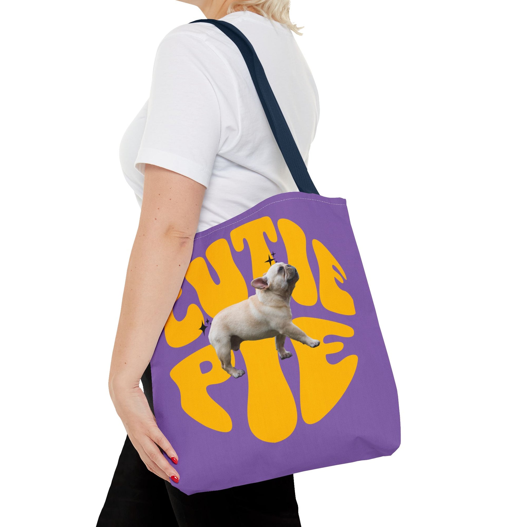 Cutie Pie Frenchie Tote- Purple