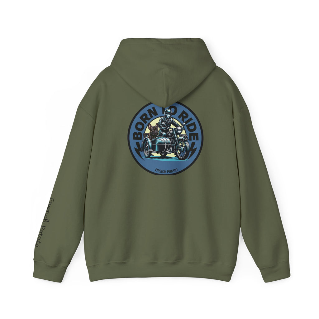 Born to Ride Motorcycle Frenchie Hoodie