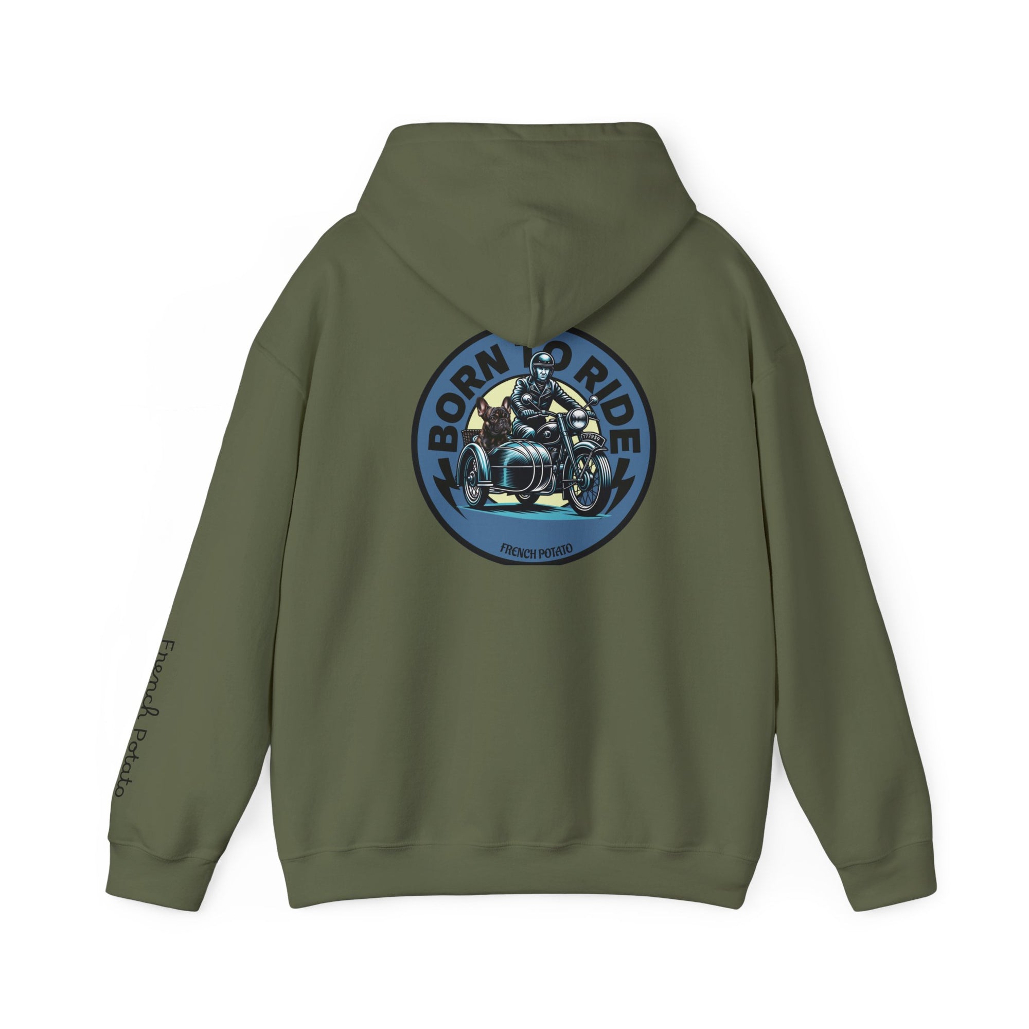 Born to Ride Motorcycle Frenchie Hoodie