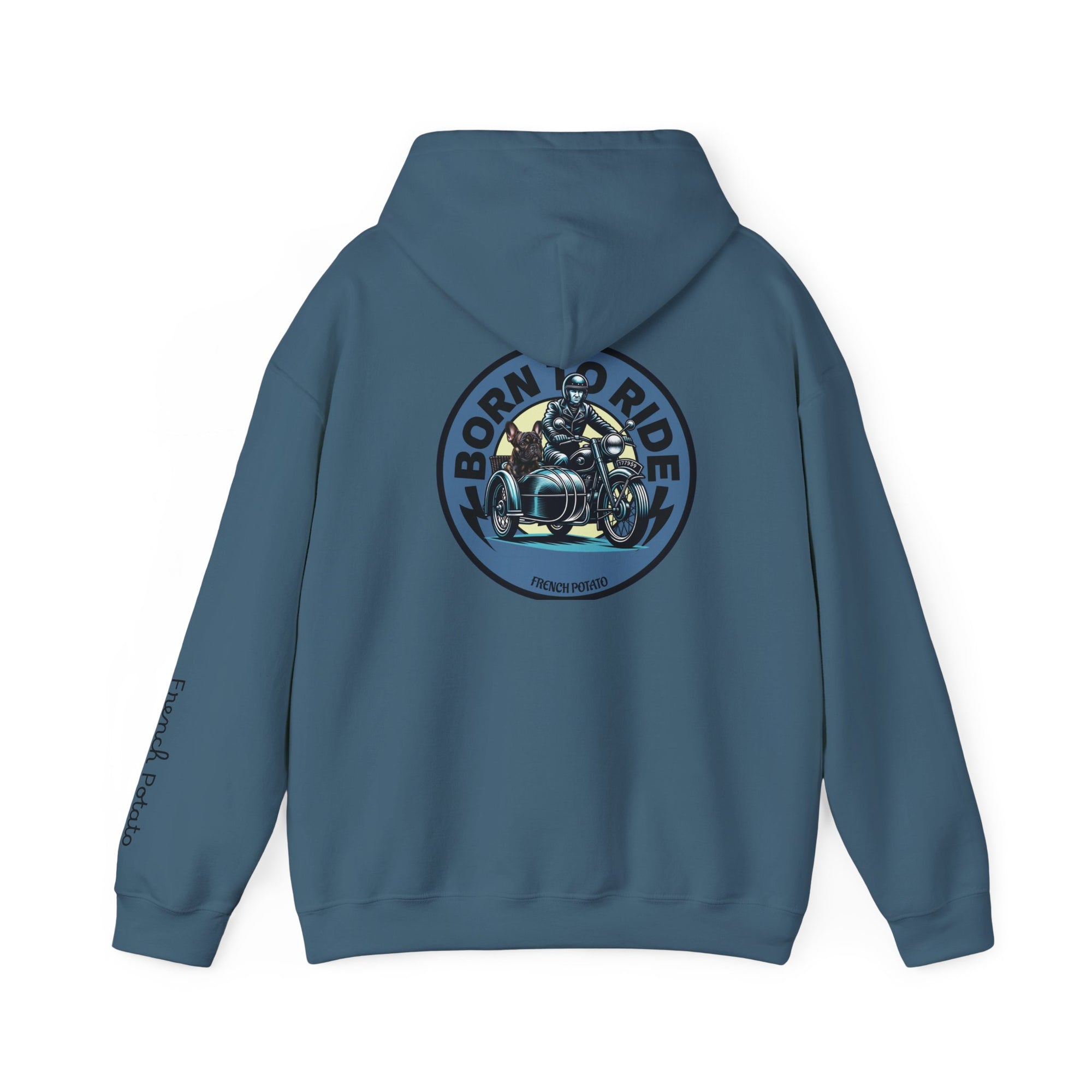 Born to Ride Motorcycle Frenchie Hoodie