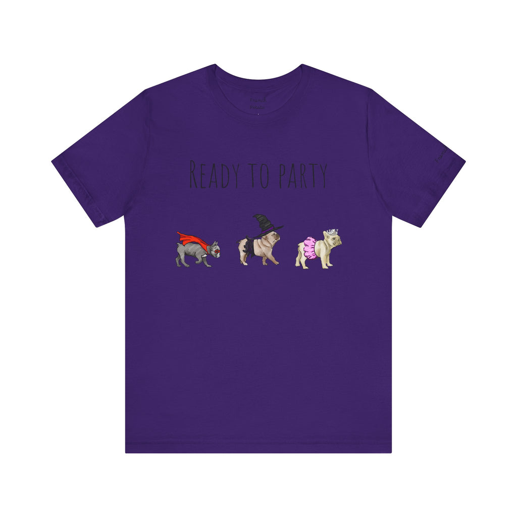 French Bulldog Ready To Party Halloween T-shirt