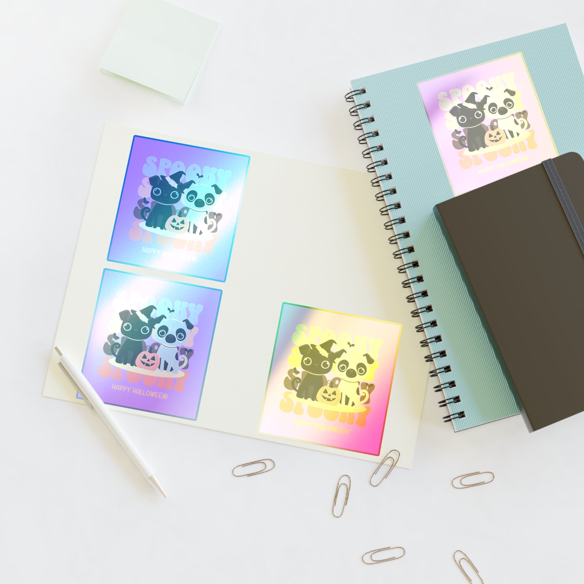 Spooky Scary French Bulldog  Halloween Sticker Sheets