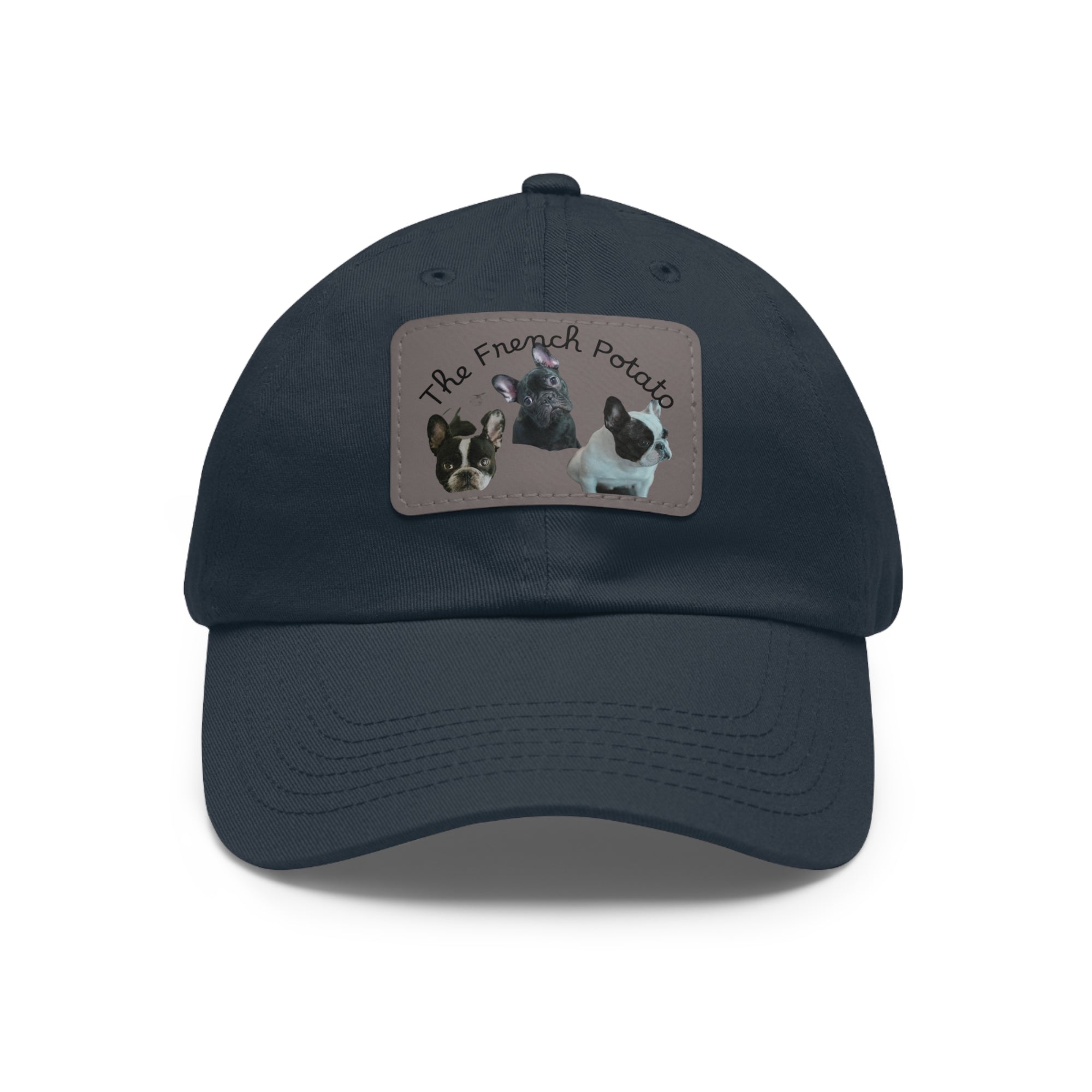 French Bulldog Hat with Leather Patch