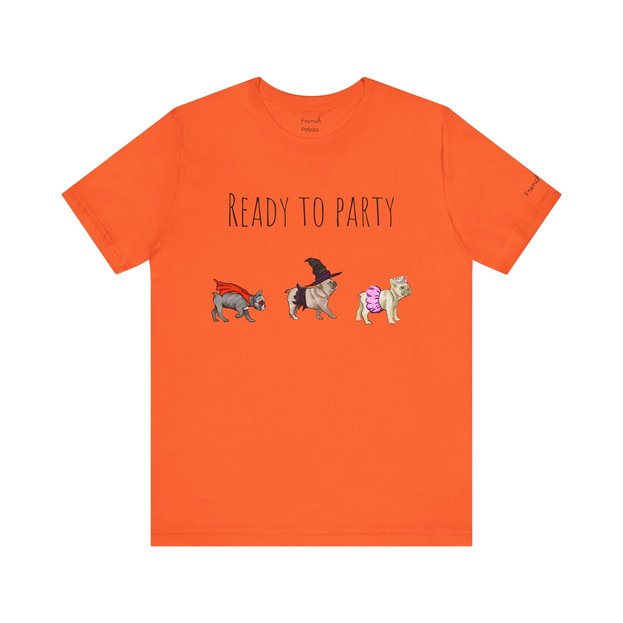 French Bulldog Ready To Party Halloween T-shirt