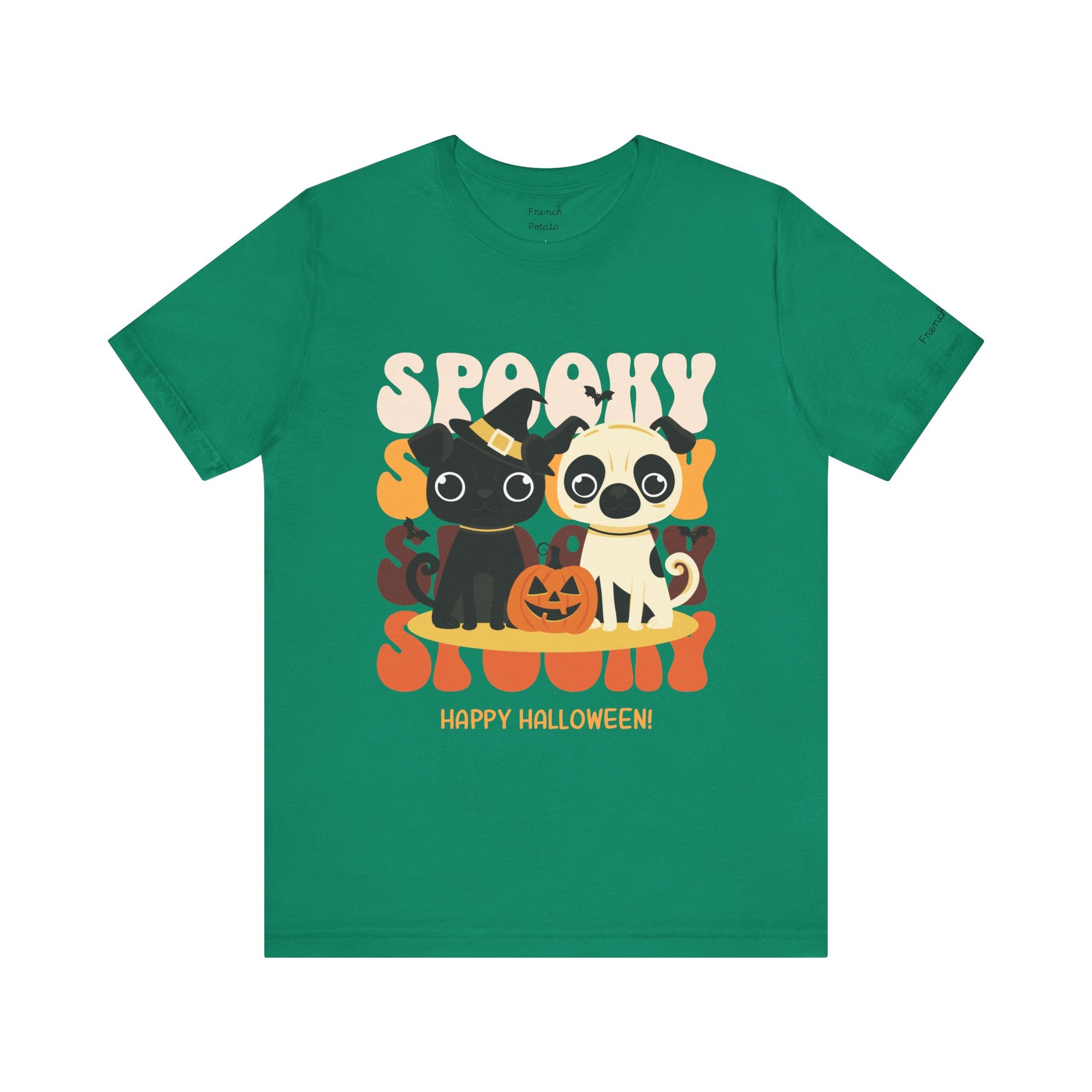 Spooky Halloween Pug Dog Tee