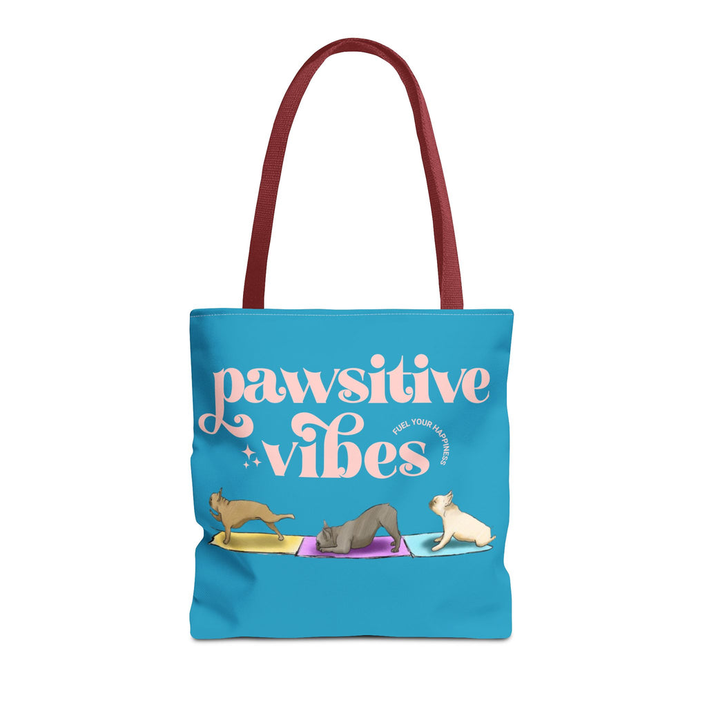 Pawsitive Vibes Tote Bag — Cute Yoga Dogs All-Over Print Tote