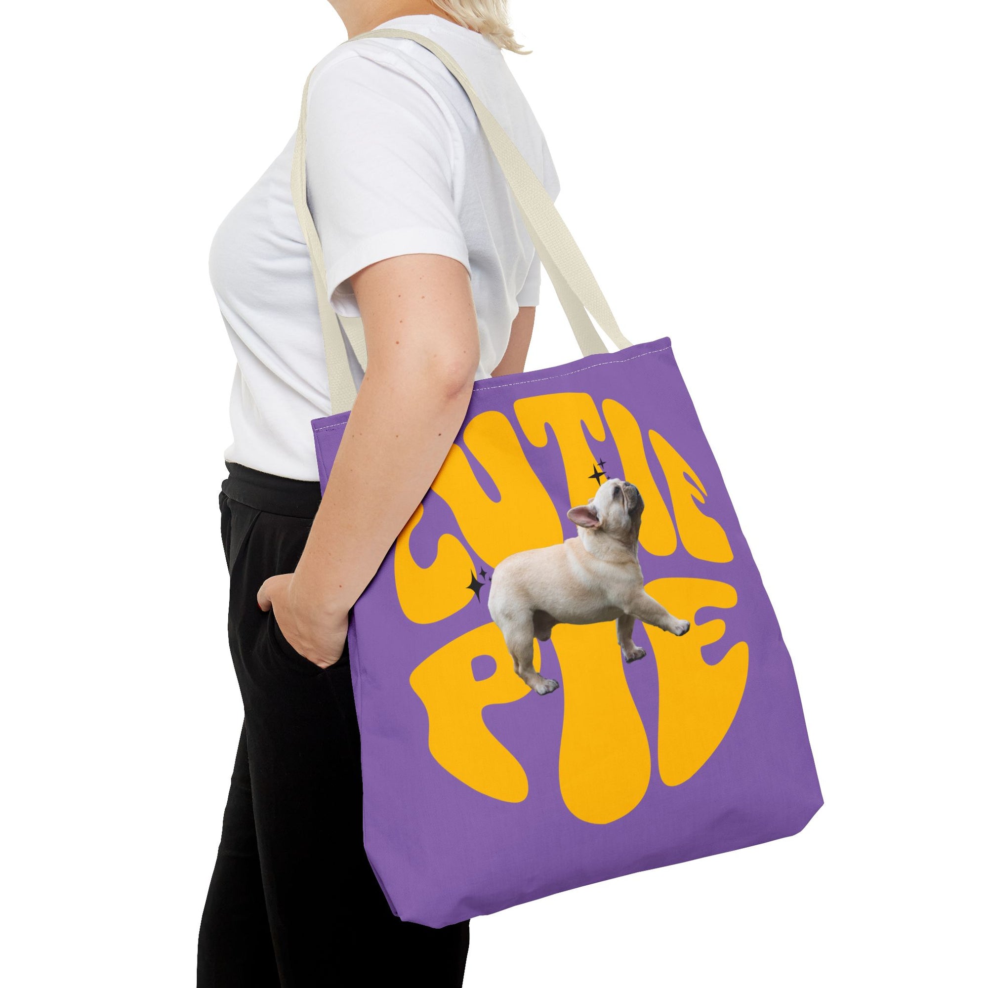 Cutie Pie Frenchie Tote- Purple