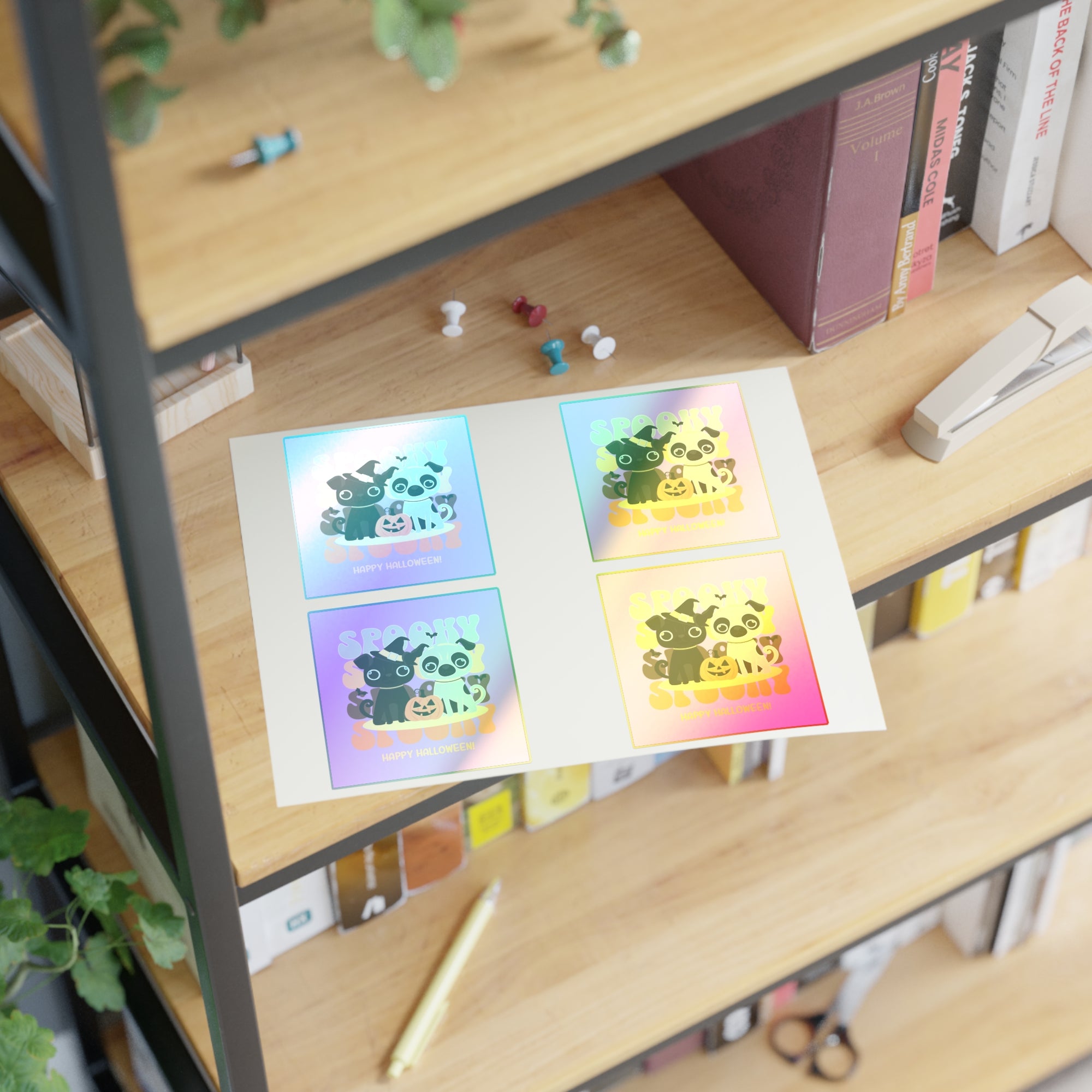 Spooky Scary French Bulldog  Halloween Sticker Sheets