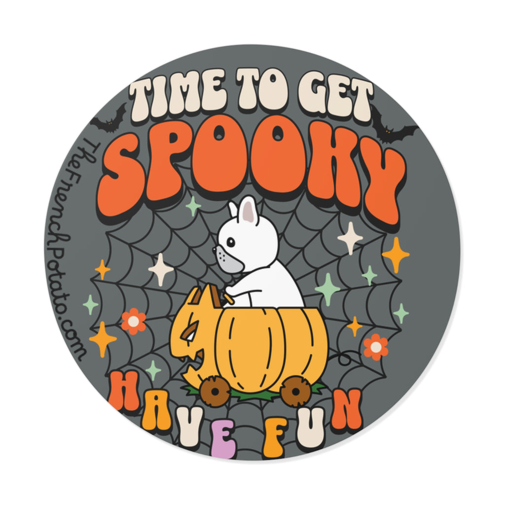 French Bulldog Halloween Pumpkin Vinyl Sticker