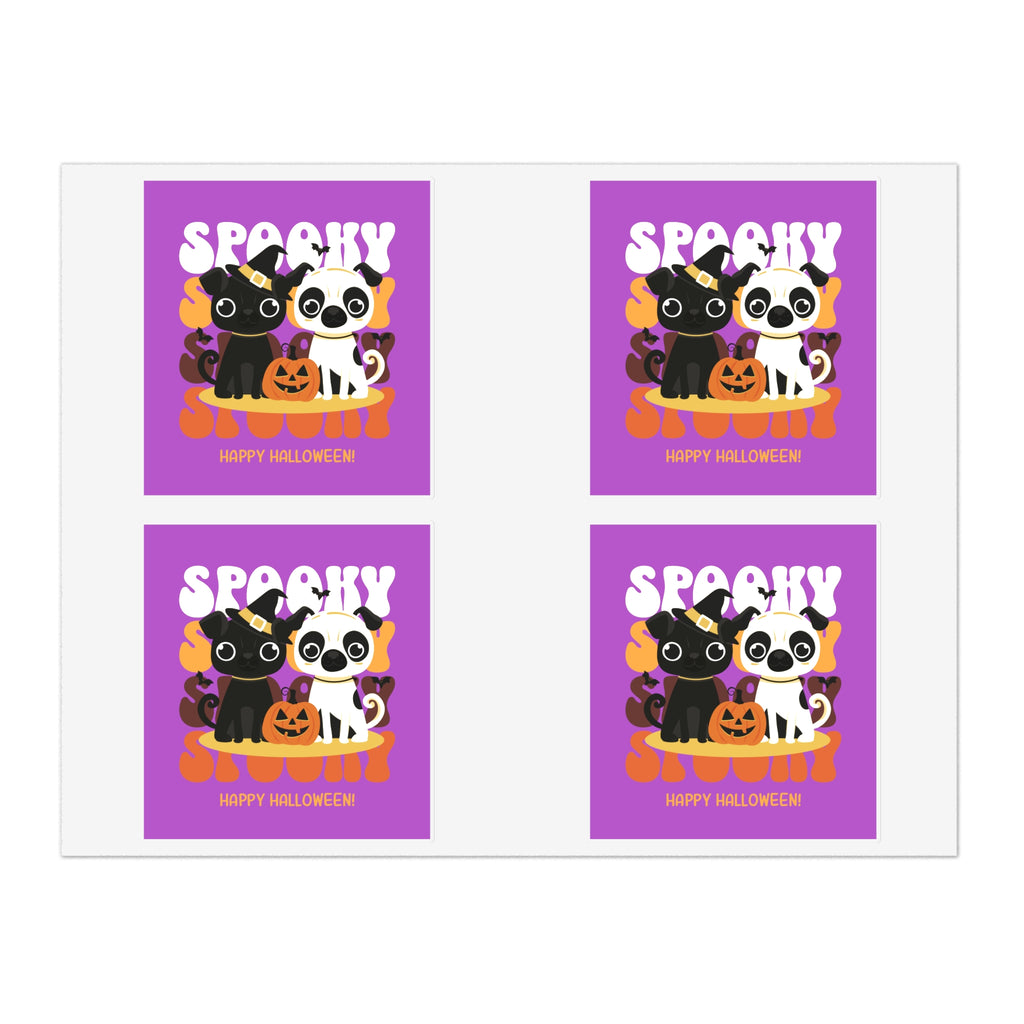 Spooky Scary French Bulldog  Halloween Sticker Sheets