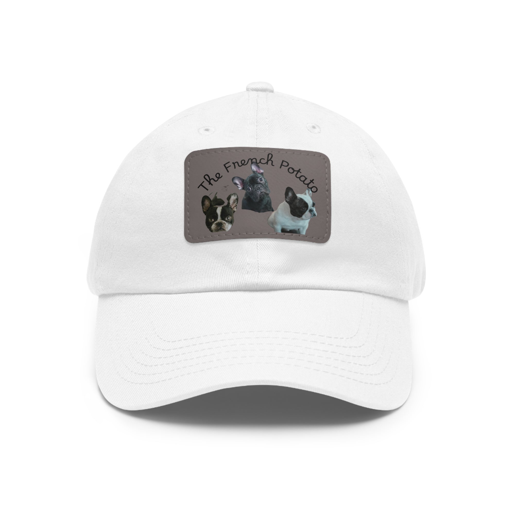 French Bulldog Hat with Leather Patch