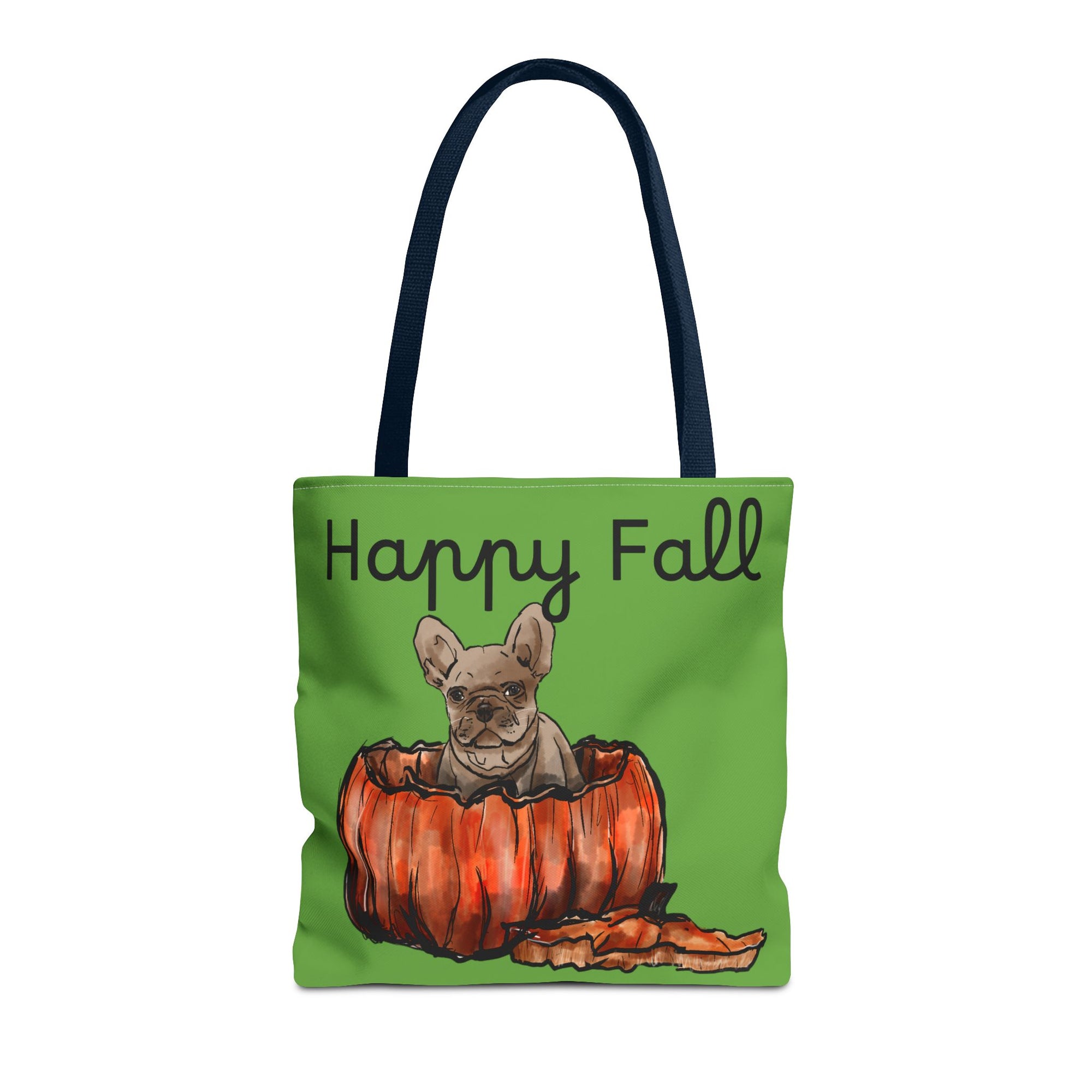 Happy Fall French Bulldog Tote Bag