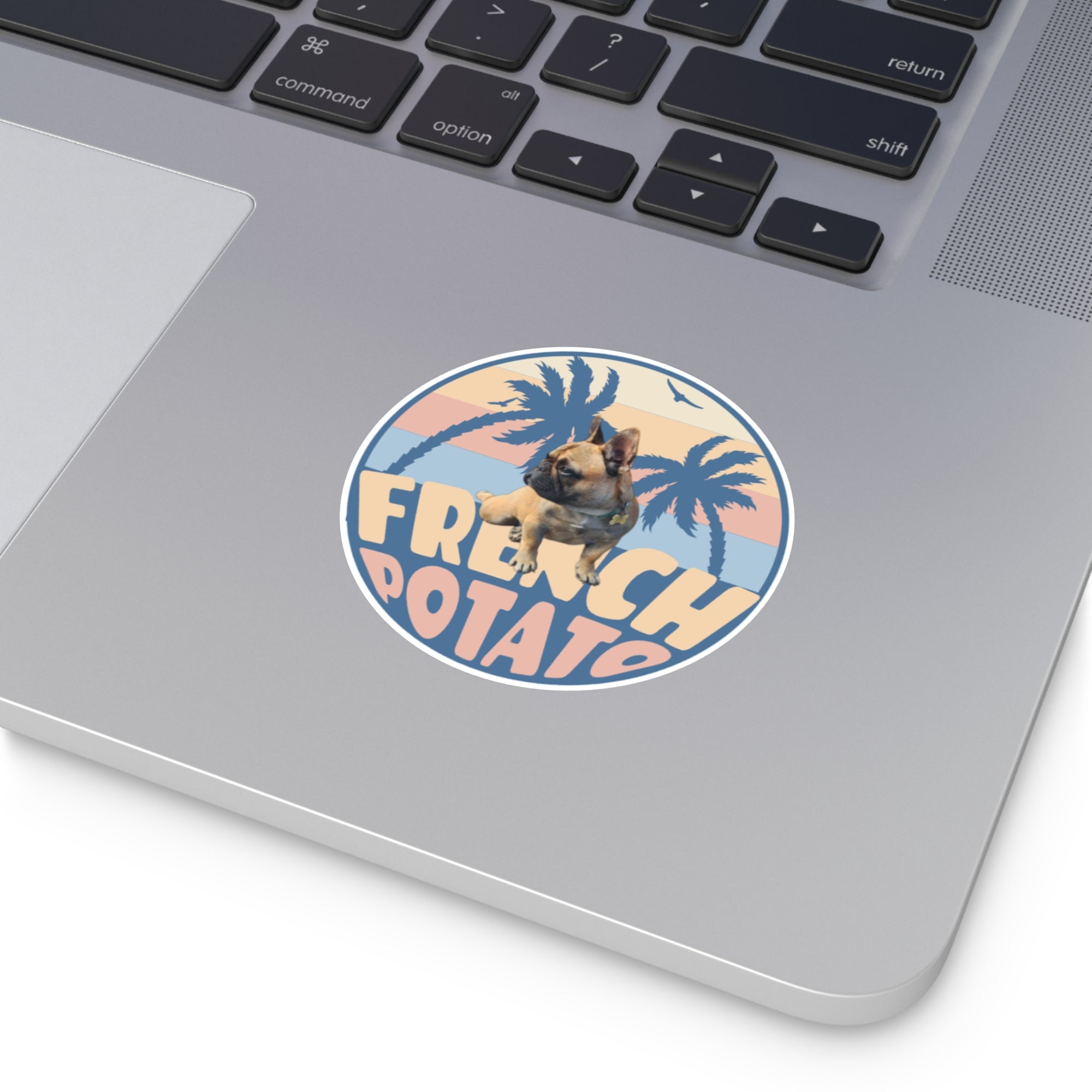 Beach French Bulldog Stickers