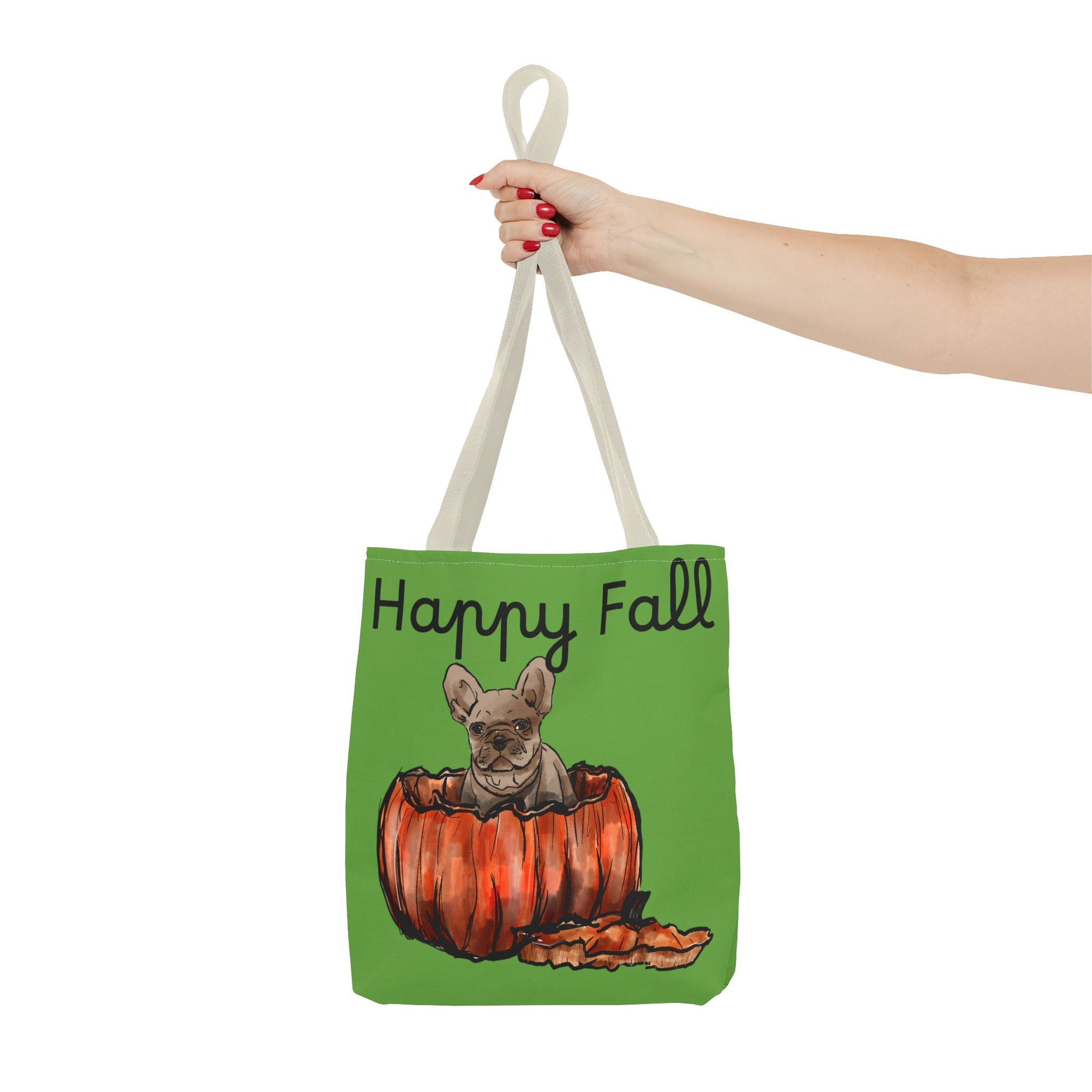 Happy Fall French Bulldog Tote Bag