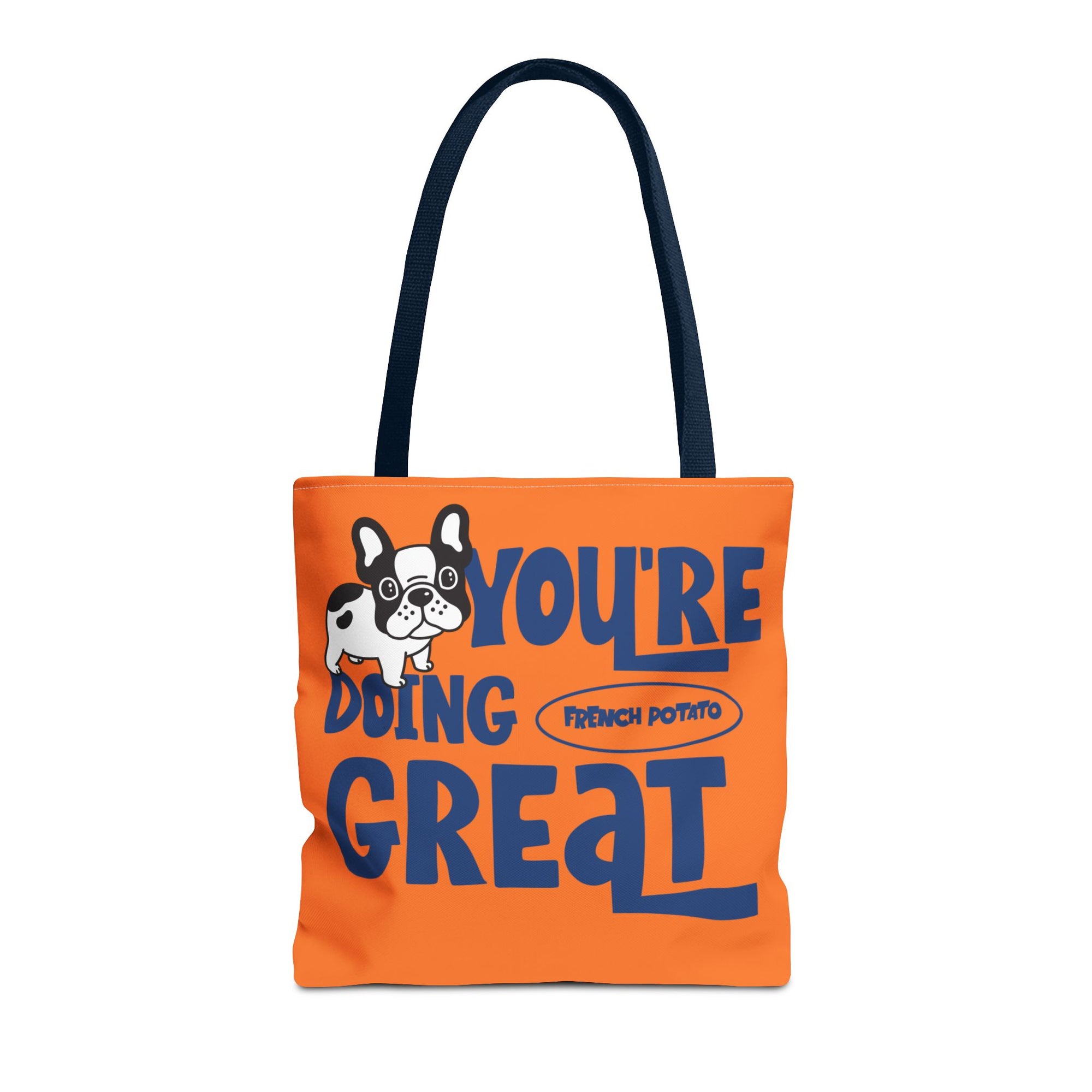 Orange Frenchie Potato Tote Bag, You Are Doing Great!