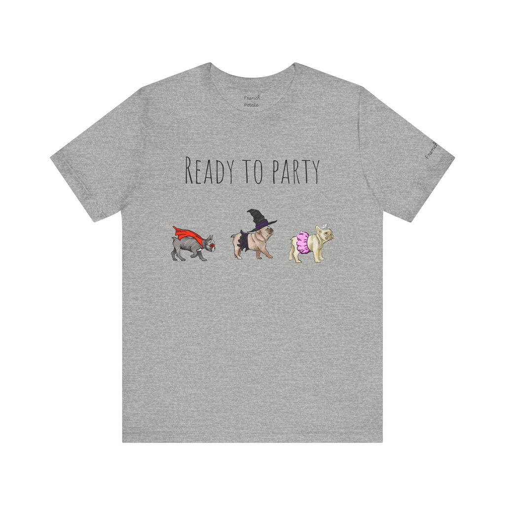 French Bulldog Ready To Party Halloween T-shirt