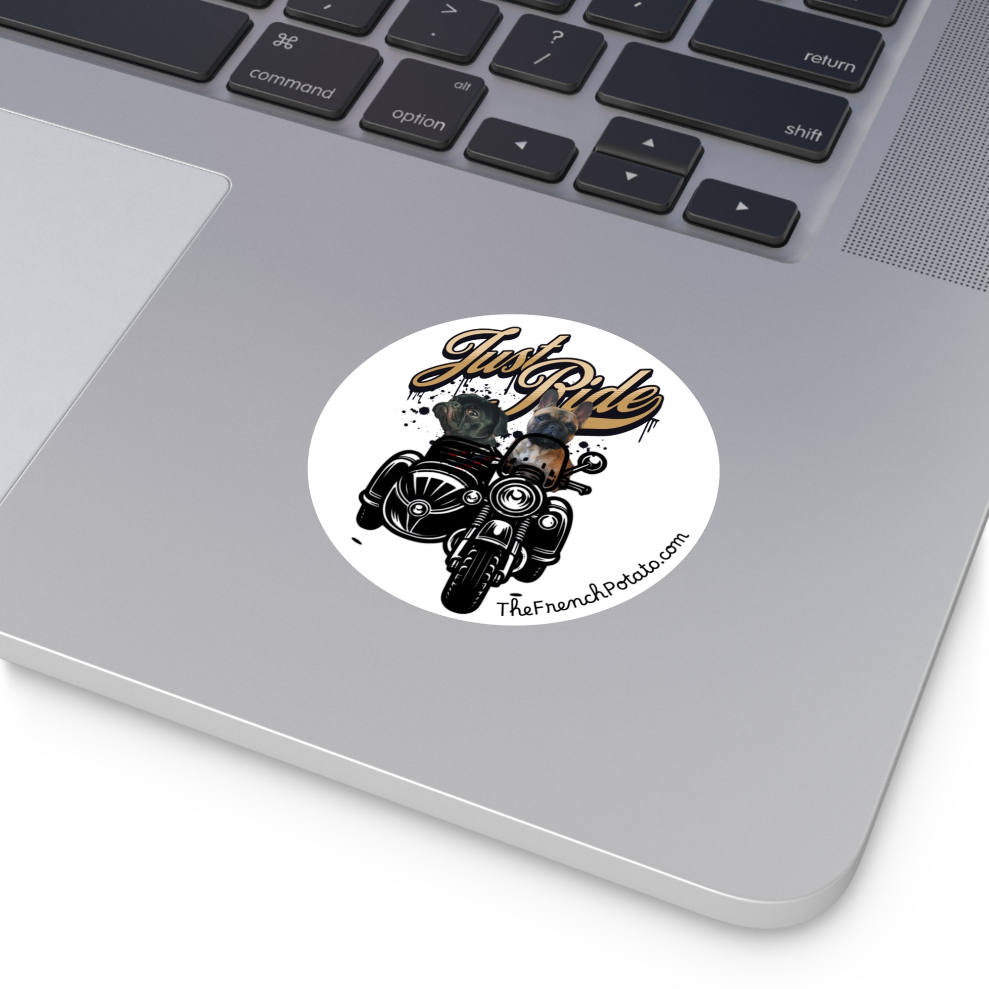 Frenchie + Pug Motorcycle Vinyl Stickers