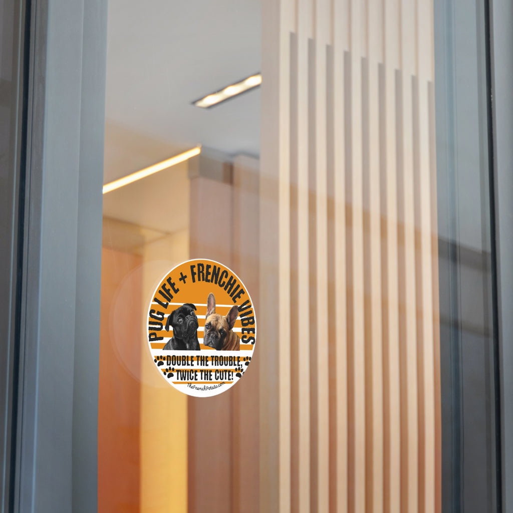 Pug & Frenchie Life Vinyl Stickers