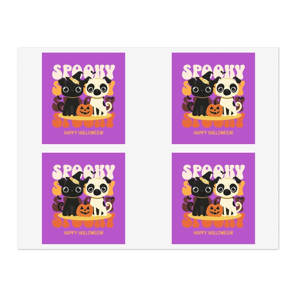 Spooky Scary French Bulldog  Halloween Sticker Sheets