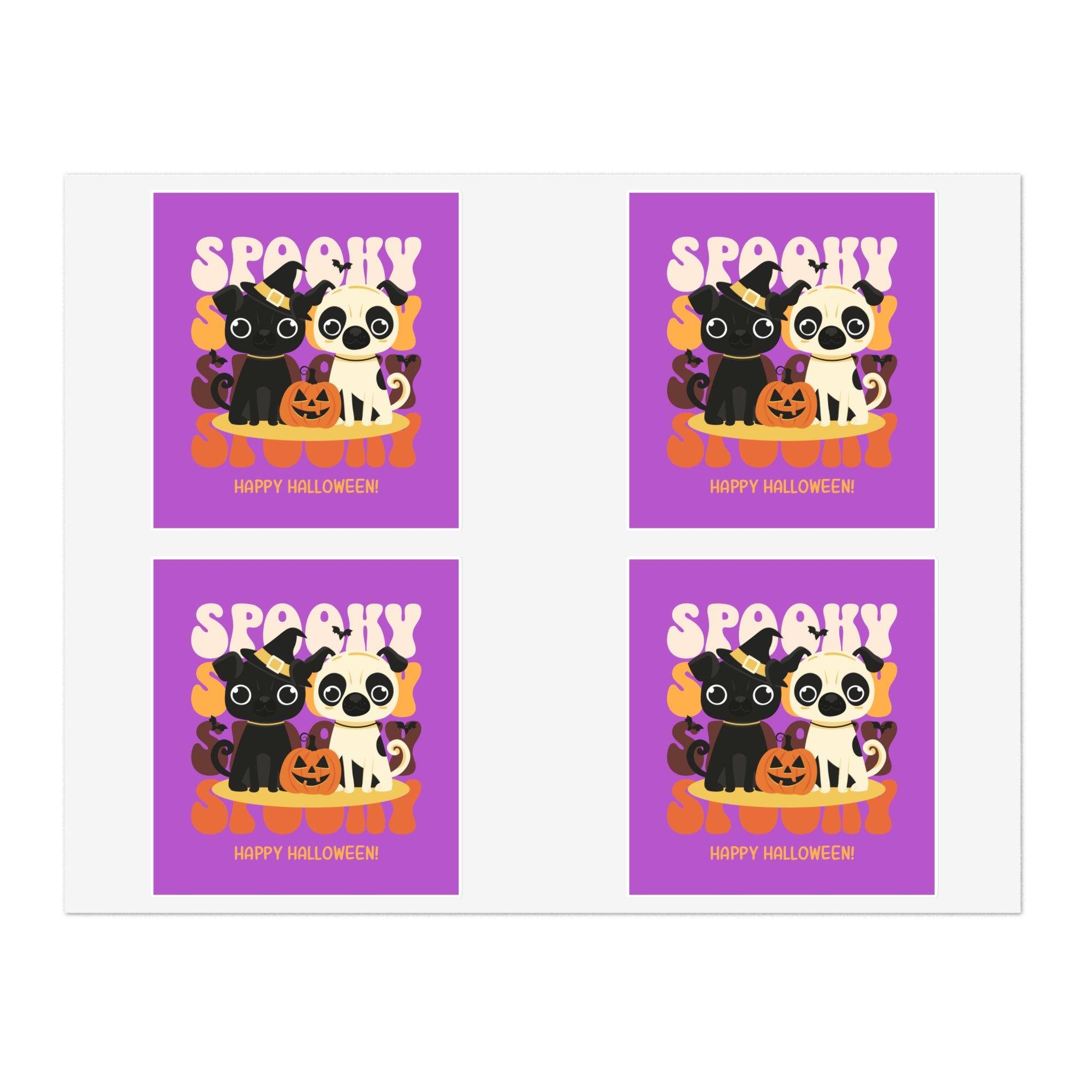 Spooky Scary French Bulldog  Halloween Sticker Sheets