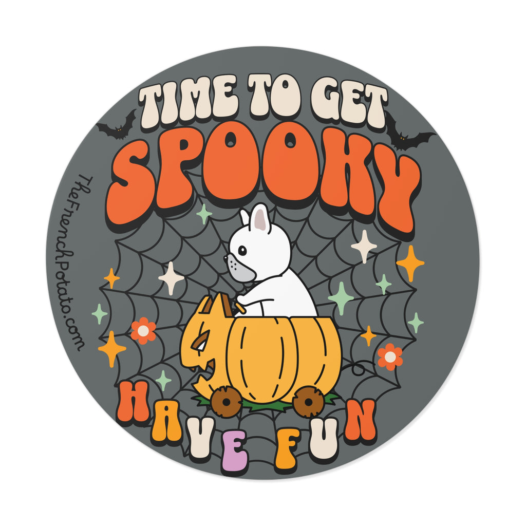 French Bulldog Halloween Pumpkin Vinyl Sticker
