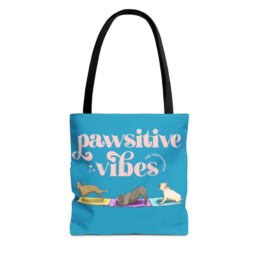 Pawsitive Vibes Tote Bag — Cute Yoga Dogs All-Over Print Tote