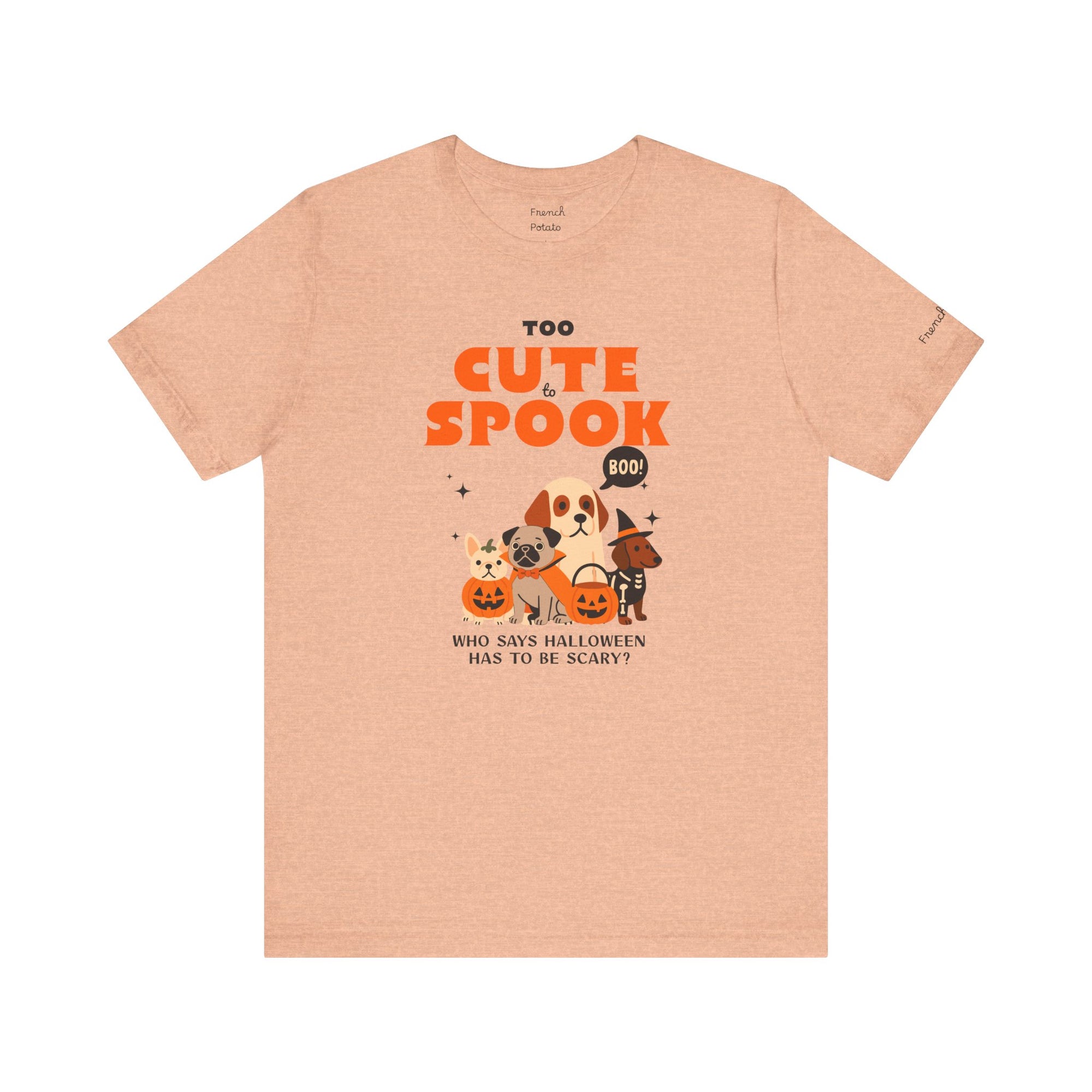 Too Cute to Spook Halloween Dog Tee